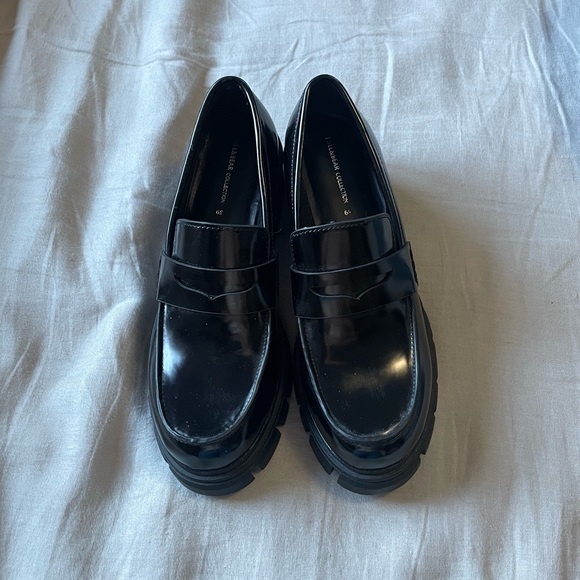 NWOT Black Platform Pull&Bear Penny Loafers | Women’s Sz 9 - Picture 4 of 6